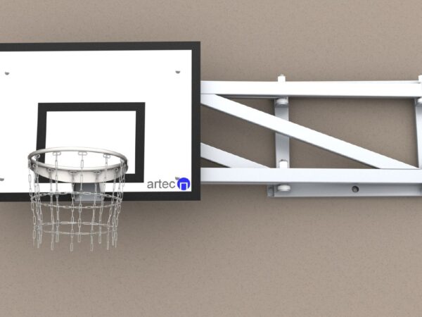 Einklappbare Basketballanlage aus Aluminium