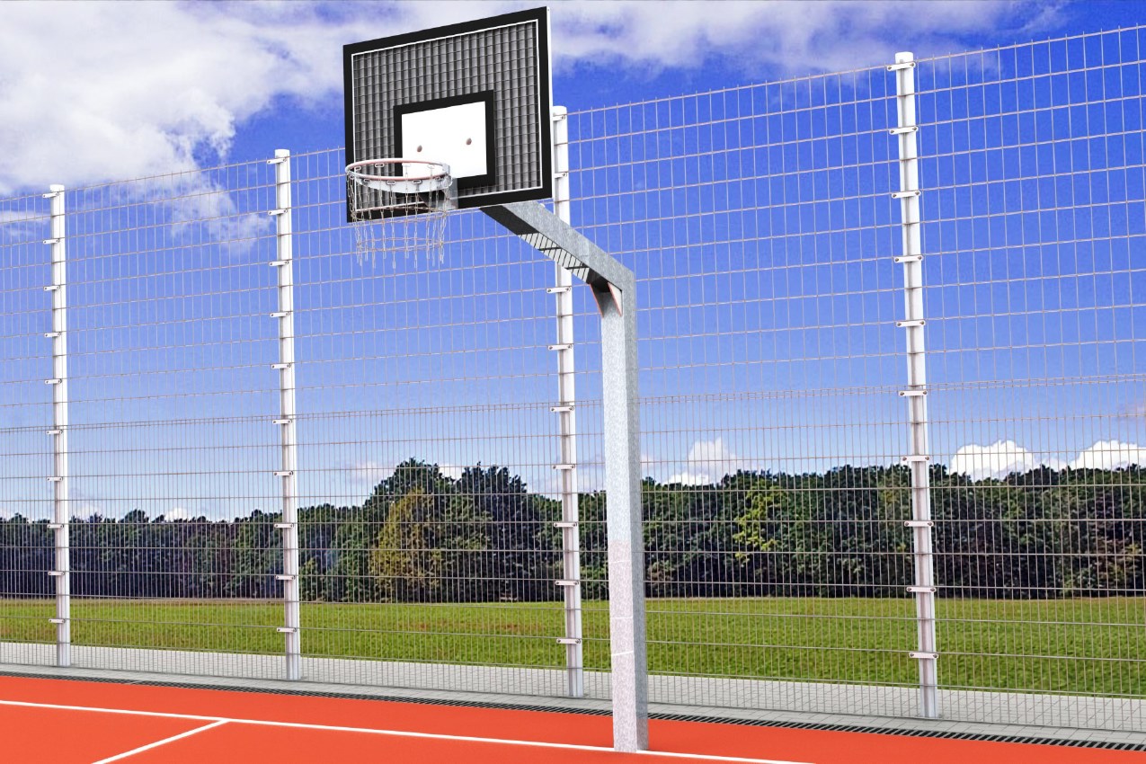 Basketballanlage Vandalo aus Stahl für Outdoor