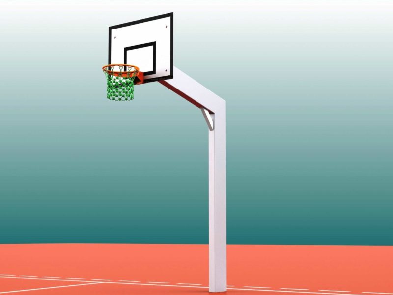 Einmast-Basketballständer für Streetball aus Aluminium