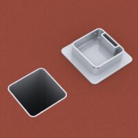 Bodenhülse Standard mit losem Deckel für Ballfangpfosten, Profil: 80 x 80 mm von artec Sportgeräte