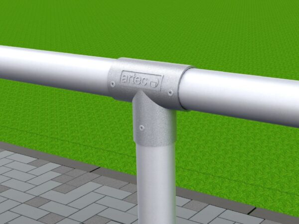 Gebogene Barriere für Sportanlagen aus Alu