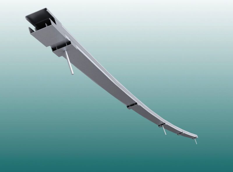 Zarge für die Laufbahn in Sonderradien