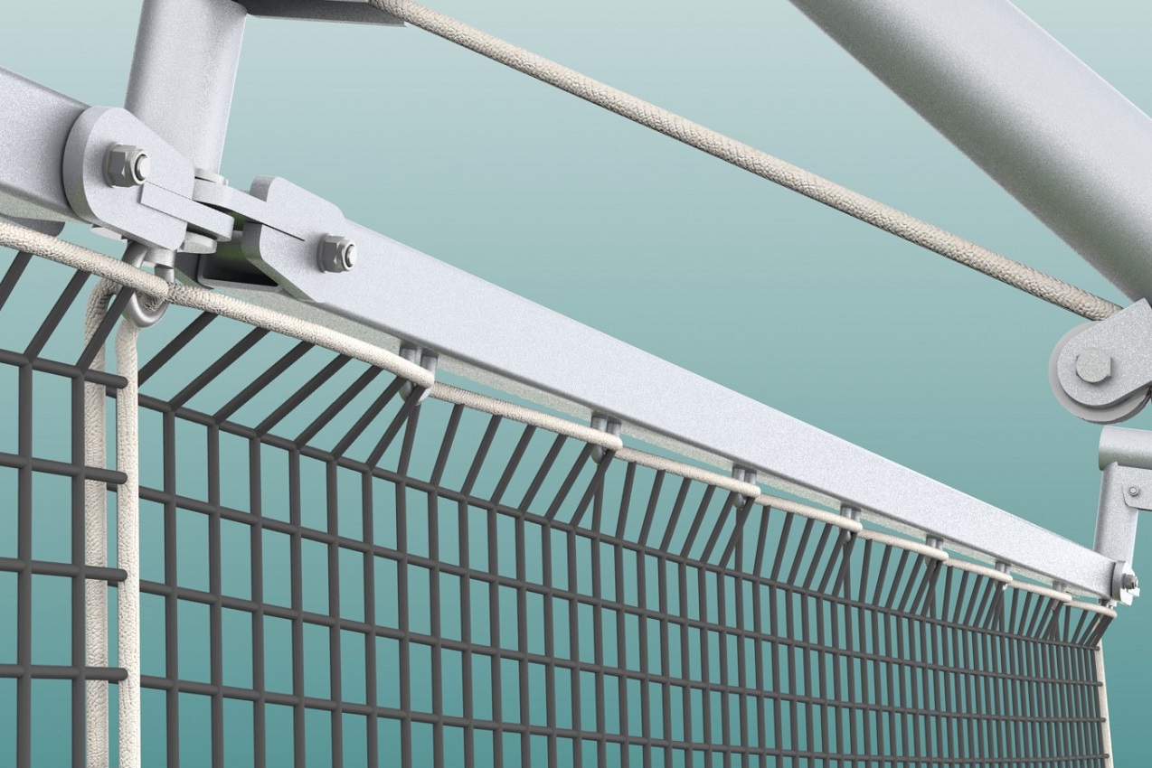 Stahldrahtseil für Ballfangnetz, PVC ummantelt, Stärke 4/5 mm