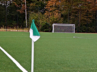 30107-3 Eckfahnentuch in grün-weiß