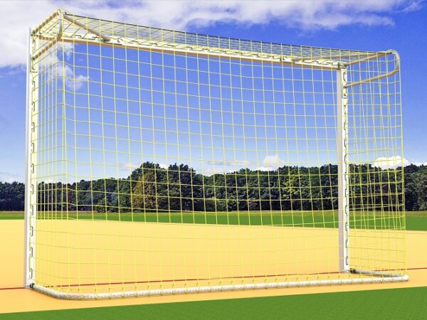 Beach-Handball-Tor aus Aluminium, Torrahmen in einem Stück verschweißt, eingefräste Netzaufhängung, Farbe: Alu natur von artec