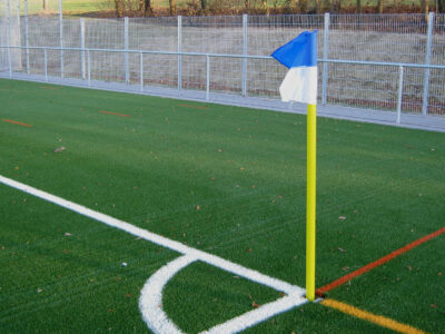 Eckfahnentuch zweifarbig blau-weiß