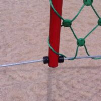 Volleyballnetz Herkules aus Polypropylen 5 mm mit Stahleinlage, Maschenweite: 100 x 100 mm, Farbe: grün von artec