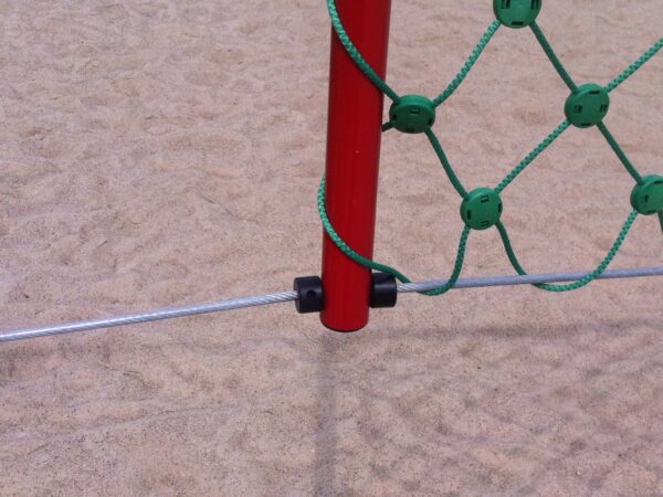 Volleyballnetz Herkules aus Polypropylen 5 mm mit Stahleinlage, Maschenweite: 100 x 100 mm, Farbe: grün von artec