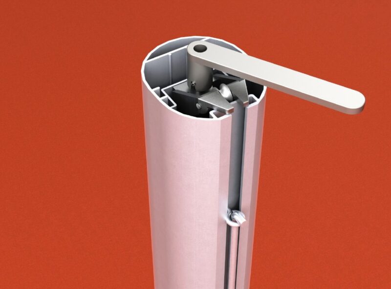 Tennispfosten aus Aluminium (Paar), mit innenliegender Spannvorrichtung, eloxiert, Profil: 100 x 120 mm von artec Tennispfosten aus Aluminium (Paar), mit innenliegender Spannvorrichtung, eloxiert, Profil: 100 x 120 mm von artec