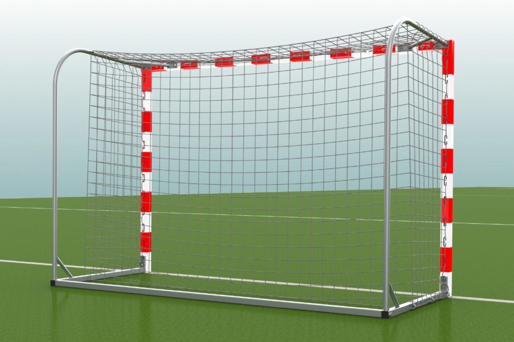 Handballtor 3 x 2 m mit Netzbügeln aus Aluminium artec®