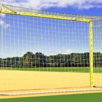 Beach-Handball-Tor aus Aluminium, Torrahmen in einem Stück verschweißt, eingefräste Netzaufhängung, Farbe: gelb von artec