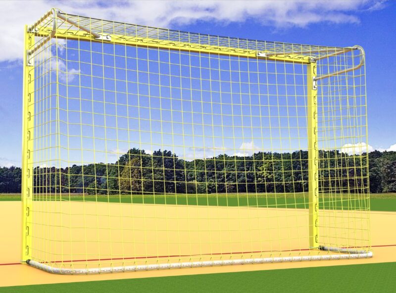 Beach-Handball-Tor aus Aluminium, Torrahmen in einem Stück verschweißt, eingefräste Netzaufhängung, Farbe: gelb von artec Beach-Handball-Tor aus Aluminium, Torrahmen in einem Stück verschweißt, eingefräste Netzaufhängung, Farbe: gelb von artec