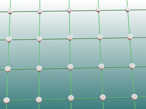 Volleyballnetz Dralo aus verzinktem Stahlseil 2 mm, Maschenweite: 100 x 100 mm von artec