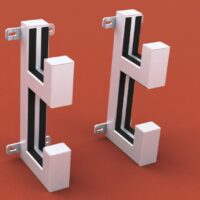 Wandhalterung für Volleyball-Pfosten, aus Aluminium, Auflage kunststoffbeschichtet (für ein Paar Pfosten) von artec