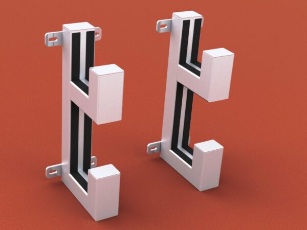 Wandhalterung für Volleyball-Pfosten, aus Aluminium, Auflage kunststoffbeschichtet (für ein Paar Pfosten) von artec