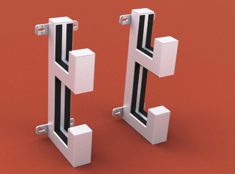 Wandhalterung für Volleyball-Pfosten, aus Aluminium, Auflage kunststoffbeschichtet (für ein Paar Pfosten) von artec Wandhalterung für Volleyball-Pfosten, aus Aluminium, Auflage kunststoffbeschichtet (für ein Paar Pfosten) von artec