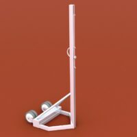 Mobile Volleyballanlage aus Aluminium in Mehrzweckausführung, Profil: 80 x 80 mm