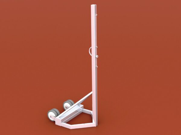 Mobile Volleyballanlage aus Aluminium in Mehrzweckausführung, Profil: 80 x 80 mm