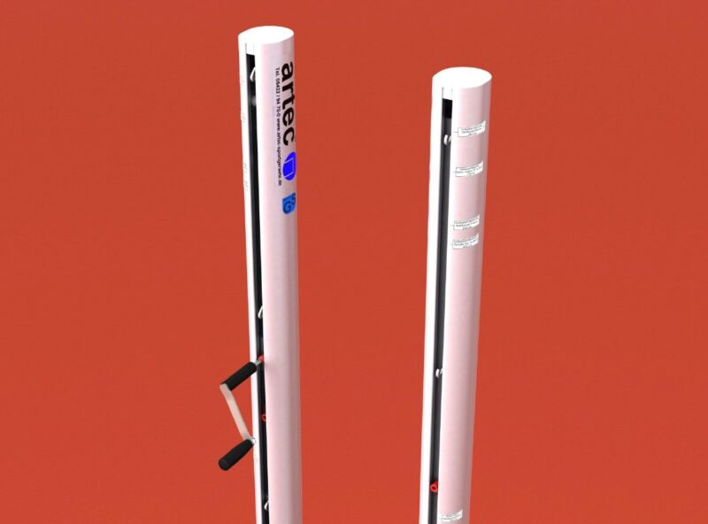 Kombi-Beachvolleyballanlage aus Aluminium Kombi-Beachvolleyballanlage aus Aluminium