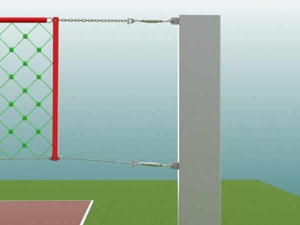 Beachvolleyballpfosten aus Aluminium, für öffentliche Plätze, Profil: 300 x 120 mm, TÜV geprüft von artec Sportgeräte