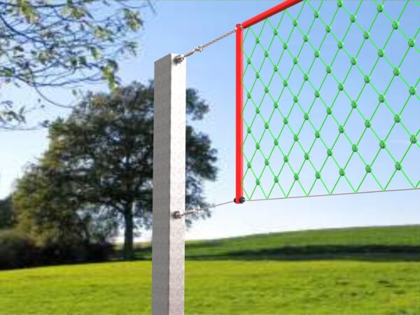 Volleyballpfosten aus Aluminium, für öffentliche Plätze, Profil: 300 x 120 mm, TÜV geprüft von artec Sportgeräte