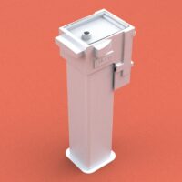 Bodenhülse Spezial abgeschrägt für verschiedene Pfosten, Profil 80 x 80 mm