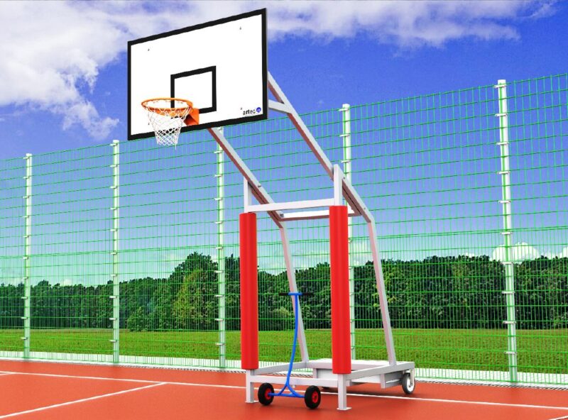 Schutzpolster für mobile Basketballanlagen von artec Sportgeräte