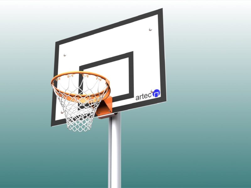 Basketballnetz aus Nylon in Weiß