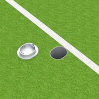 Bodenhülse Standard für Basketball - Einmastständer, Profil 100 x 120 mm artec Sportgeräte