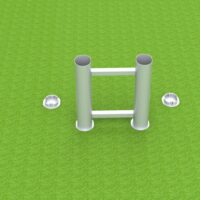 Bodenhülse Standard für Zweimastständer, Ovalprofil