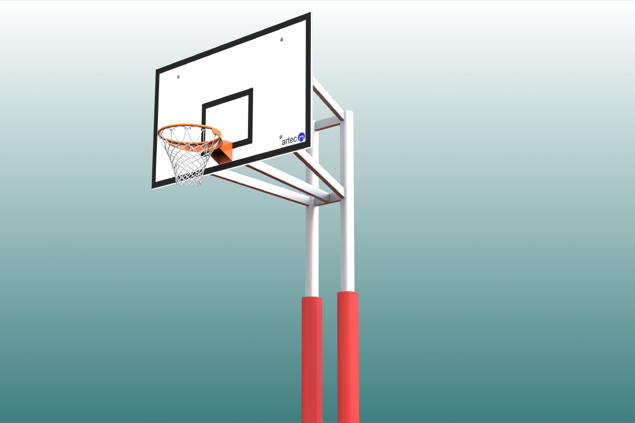 Schutzpolster für Basketball - Zweimastständer, Profil: 100 x 120 mm (1 Satz = 2 Stück)