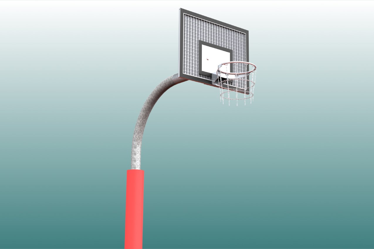 Schutzpolster für Basketball - Einmastständer, Profil: 140 mm