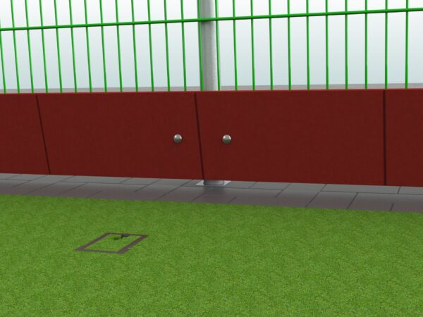 Prallschutzbohle für Hockeyfelder aus Aluminium / Kunststoff von artec Sportgeräte 180 m