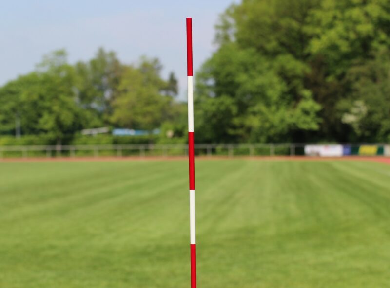 Volleyball-Antennen, einteilig, Farbe: rot-weiß, mit DVV-Prüfzeichen