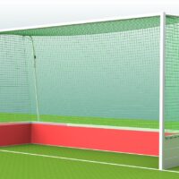 Kippgesichertes Hockeytor aus Aluminium