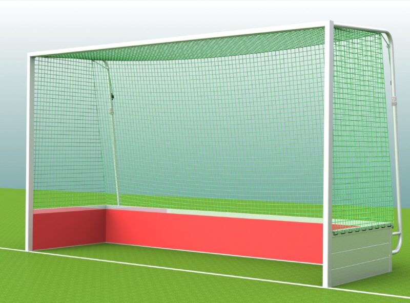 Kippgesichertes Hockeytor aus Aluminium
