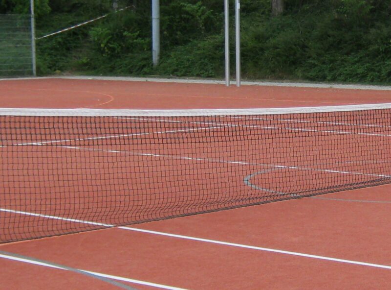 Tennisnetz aus Polypropylen, 3 mm, mit 5 durchgehenden Doppelreihen, Farbe: schwarz von artec Sportgeräte