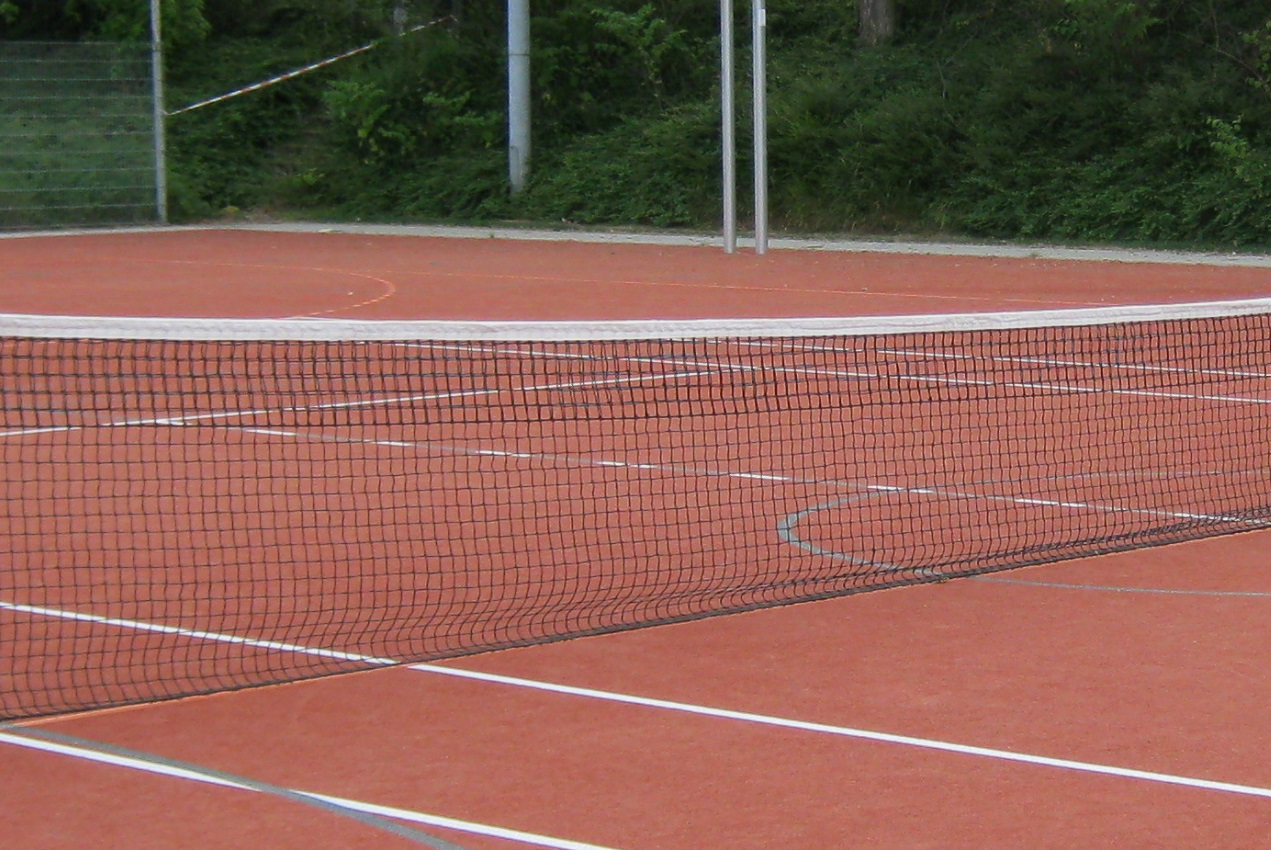 Tennisnetz aus Polypropylen, 3 mm, mit 5 durchgehenden Doppelreihen, Farbe: schwarz von artec Sportgeräte
