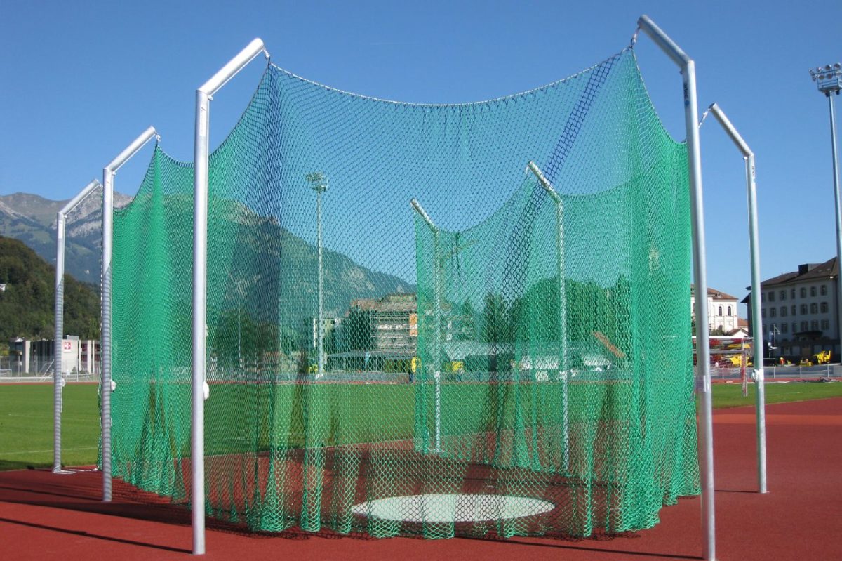 Diskuswurfschutzgitter aus Aluminium, 6 m Höhe artec®