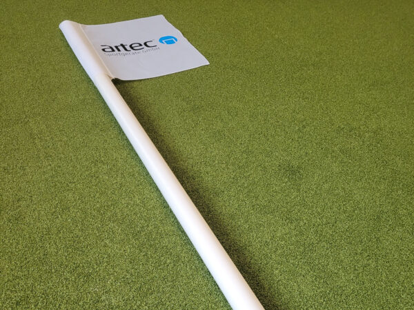 Eckfahnenstange in Weiß