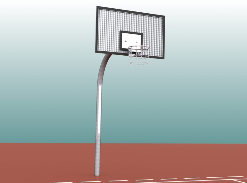 Einmast-Streetballständer VANDALO aus Stahl