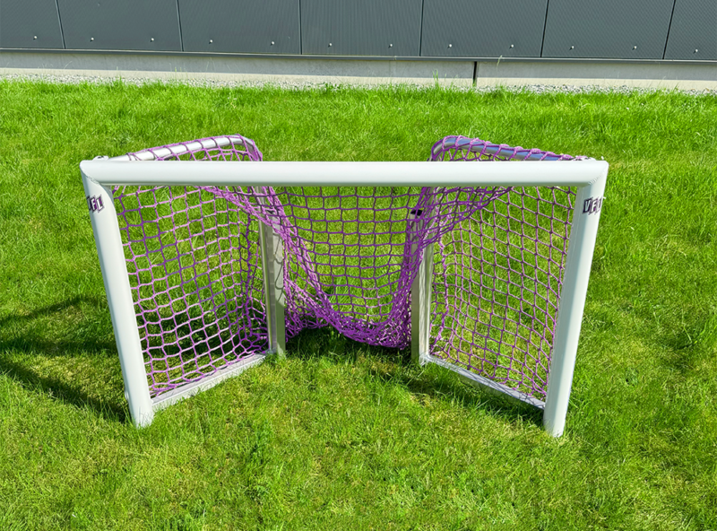 Klappbares Minitor in Lila-Weiß Klappbares Minitor in Lila-Weiß