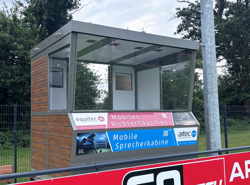 Sprecherkabine Fußball für Sportplätze von artec Sprecherkabine Fußball für Sportplätze von artec
