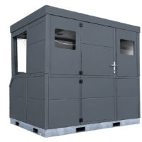 Sprecherkabine aus Aluminium - Variante 2