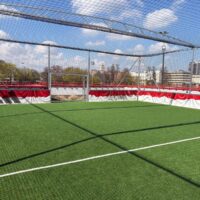 Spielfelder auf dem Dach_NLZ Union Berlin_mit Graffiti